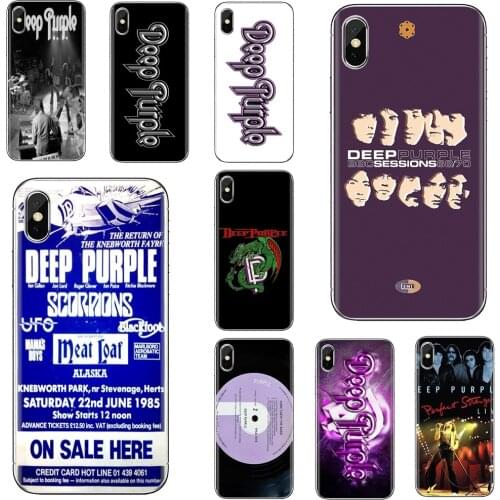 Soft TPU Covers For Xiaomi mi Redmi Note 3 4 4X 5 6 7 8 8t 9 9s 9t 10 pro lite Deep Purple British rock band Poster