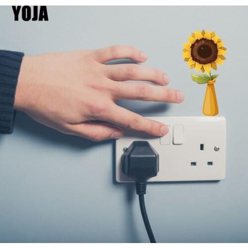 YOJA Switch Sticker Cartoon Lovely Sunflower PVC Decorative Classic Fashion Style Wall Decal 15SS0041