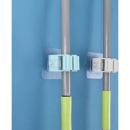 1PCS Wall Mop Holder Hanger Home Kitchen Storage Broom Organizer Mop Clip Bathroom Household Organization For Broom Shovel Rake