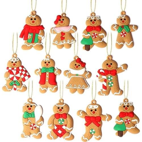 Gingerbread Man Christmas Tree Hanging Pendant Xmas Tree Decor Ornament 2022 Newest Fast Shipping Cute Funny Kid Gift