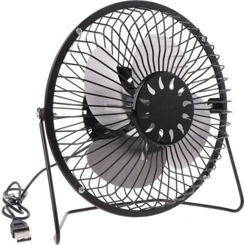New USB Desk Fan Metal Mute Office Home Car Travel Personal Mini Table Portable Outdoor Fan 4" and 6" Optional Hot