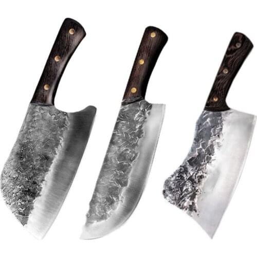 Meat cleaver forged stainless steel household kitchen knife kitchen chefs knife sharp slicing knife chopping knife cooking set