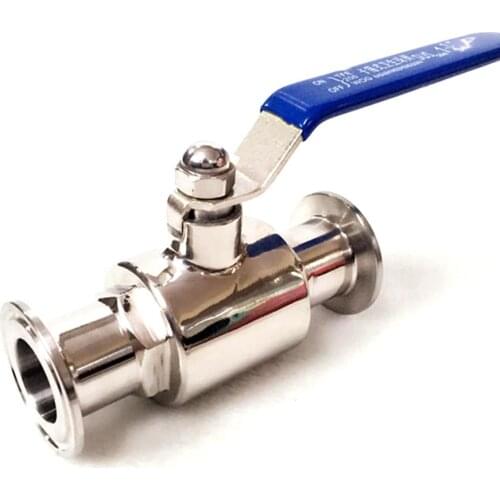 Fit 51mm Pipe OD x 2" Tri Clamp Sanitary Ball Shut Off Valve SUS 304 Stainless Beer Brewing Home
