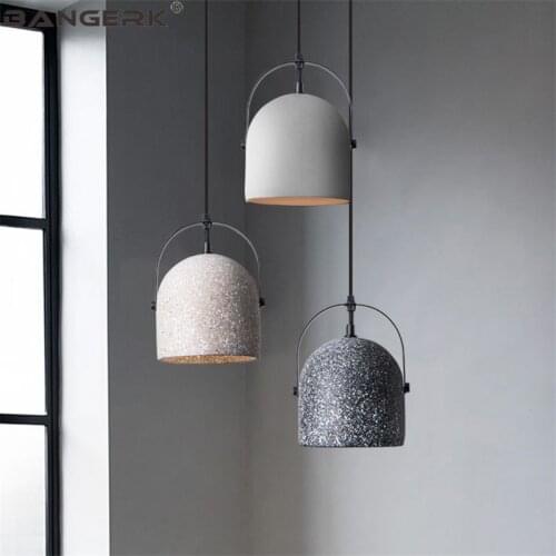 Industrial Vintage LED Pendant Lamp Loft Style Cement Lamps Indoor Hanging Lights Dining Room Home Decor Lighting Fixtures