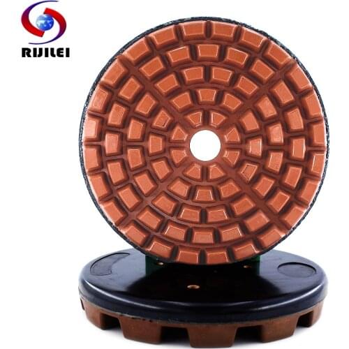 RIJILEI 200mm Diamond Resin Bond Grinding Plate 8inch Marble Diamond Grinding Discs Polishing pad for Concrete Granite YG32