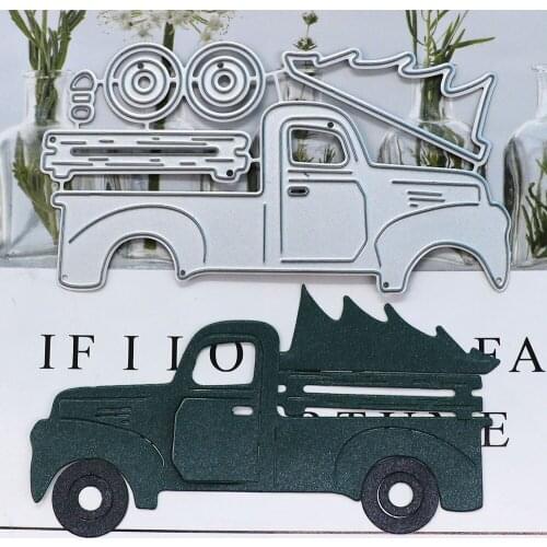 Christmas Car Dies Scrapbooking Embossing Folder For Card Making Craft Supplies Cutting Templates Products For Crafts Handmade