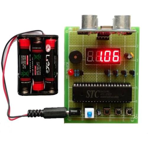 Ultrasonic Range Finder 51 Single Chip STC89C52 Electronic Universal Board Production Maker DIY Kit