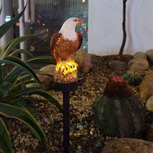 Waterproof Solar Power LED Light Garden Path Yard Lawn Owl Animal Ornament Lamp Outdoor Garden Decor Accessories Eagle Statues