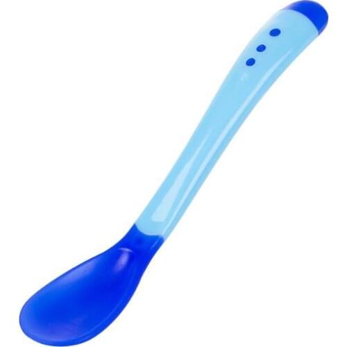 1 Piece Children Kids Tableware Temperature Sensing Soft Spoon Fork Cutlery Baby Feeding Dishes Infant gadgets silicone