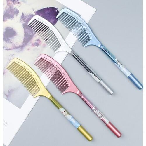 Creative Stationery Comb Gel Pen 0.5mm Black Simple And Practical Can Send People Small Gift Pen