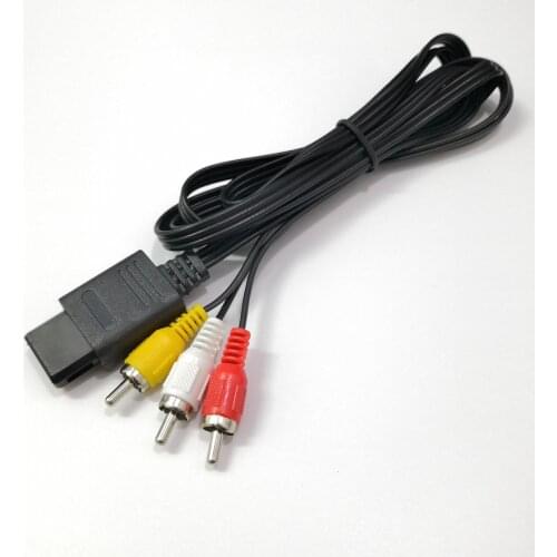 100 PCS AV Audio Video Adapter Cable Cord for SNES Super NES Nintendo N64