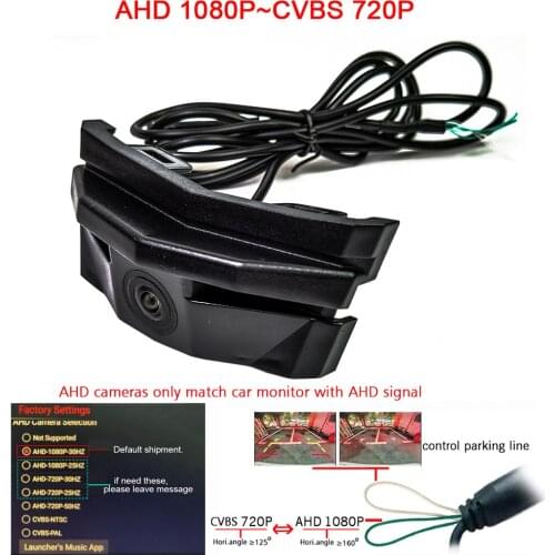 180deg CCD AHD car front view camera for Toyota Alphard 2018 2019 2020 front grille camera Front positive Camera wide angle