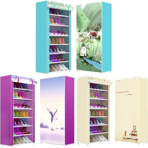 2020 Creative Shoe Rack Non-woven Fabric Shoes Storage Organizer Easy to Install Shoes Cabinet Stand Holders