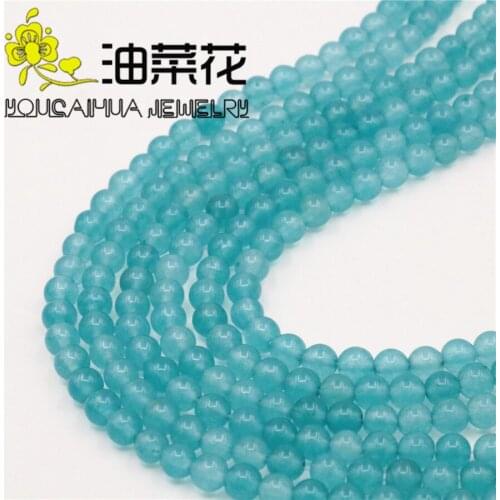 2021 New For Necklace&Bracelet Natural 6mm Blue Apatite Round Jaspers Loose Beads Women Girl Gifts New DIY Jewelry Making Design