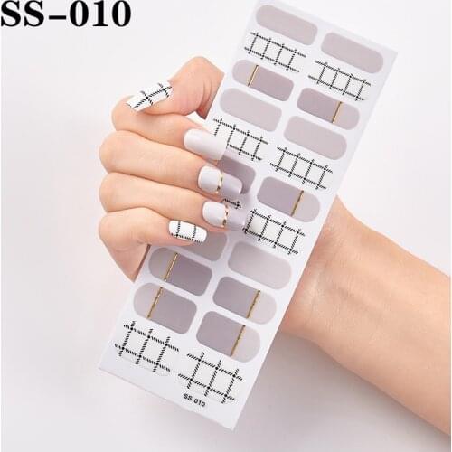 22tips french Nail Sticker Self Adhesive Nail Sticker Nail Strips Nail Art Sticker for Nails Foil Nail Art Sticker 2021 Shiny