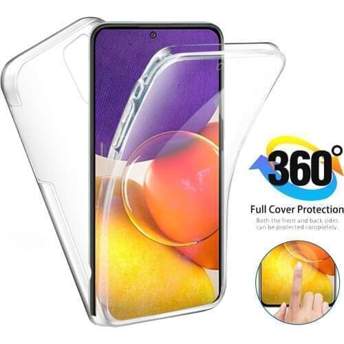 360 Full Clear Case For Samsung Galaxy A82 5G Soft Silicone Cover Svmsung A32 A52 A72 A12 A02 A02s A03s A22 5G Quantum 2 Case