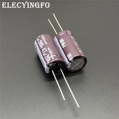 5pcs/50pcs 47uF 200V NICHICON PW Series 12.5x25mm Low Impedance Long Life 200V47uF Aluminum Electrolytic capacitor