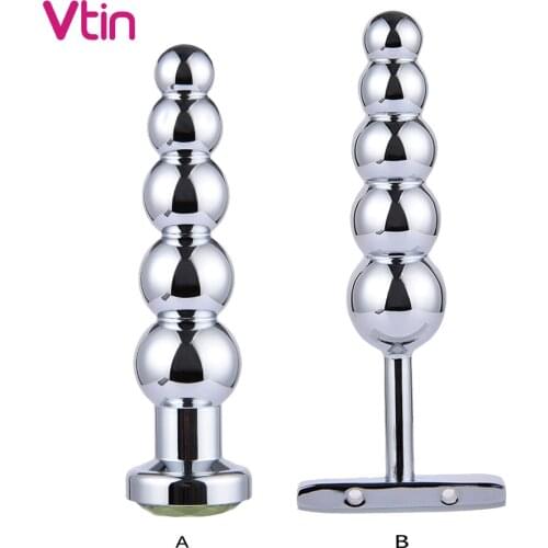 Butt Plug Anal Massager G Spot Beads Stimulation No Vibrator Anal Plug Sex Toy for Women Adult Couples Products