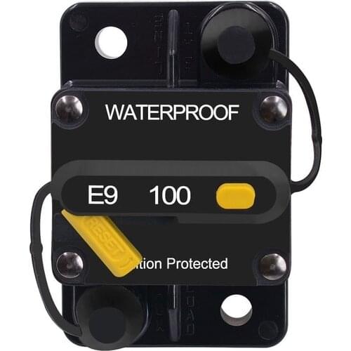 Circuit Breakers 50A 100A 150A Waterproof Circuit Breaker Fuse Holder with Manual Reset Toggle Switch Reset Switch Car Breaker