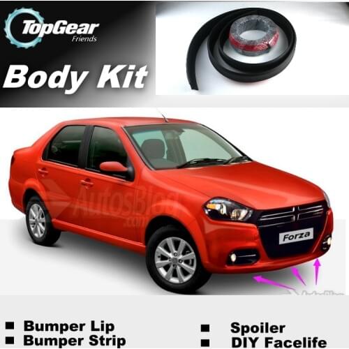 Bumper Lip Deflector Lips For Dodge Forza Front Spoiler Skirt For TopGear Friends Car View Tuning / Body Kit / Strip