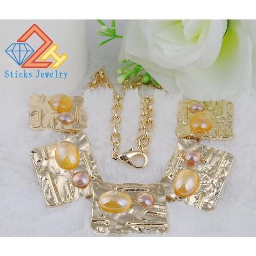 Brand Womens Fashion Necklace Geometric Gold Color Accessories Jewelry Accessory Attachment Free shipping XL 00109