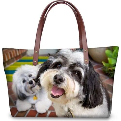 Havanese Dog Women Big Messenger Bags High Quality Bao Bao Totes Cross-body Bag for Female Shopping Bag Bolsos Mujer