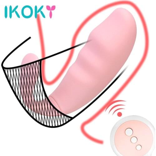 IKOKY 10 Speeds Vibrating Egg G-Spot Massager Clitoris Stimulator Vibrators Panties Vaginal Massage Ball Jumping Egg
