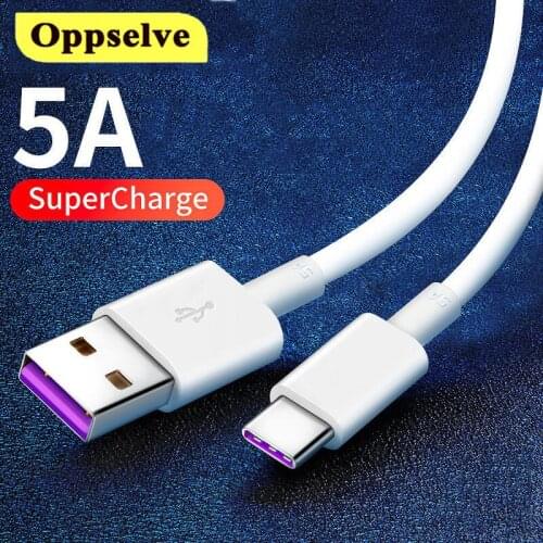 5A USB Type C Cable USB Fast Charging Mobile Phone Charger Type-C Data Cord For Huawei P40 Mate 40 30 Xiaomi 11 Redmi Note 10 9