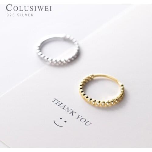 Colusiwei Hight Quality 925 Sterling Silver Sparkling Zircon Luxury Stacklabe Knuckle Ring for Women Korea Style Fine Jewelry