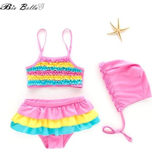 Girls Bikini Set Fashion Kids Children Girl Bikini Swimwear Lovely Swimming Bathing Swimwear Set Bathing Girls Swimable Suit