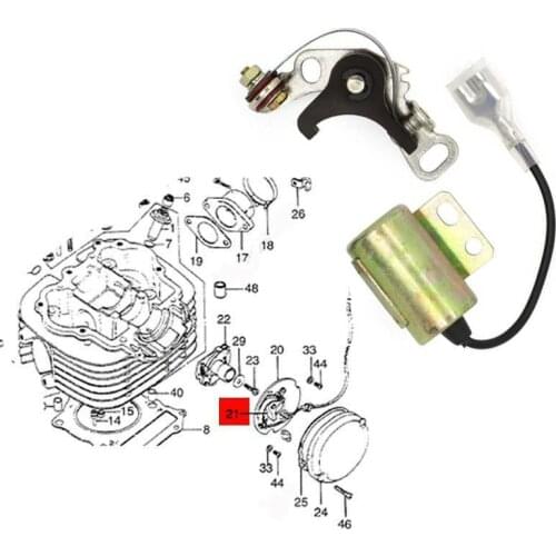 Contact Breaker Ignition Tune Up Kit Points & Condensers 30202-107-004 For Honda CT90 ATC90 CM91