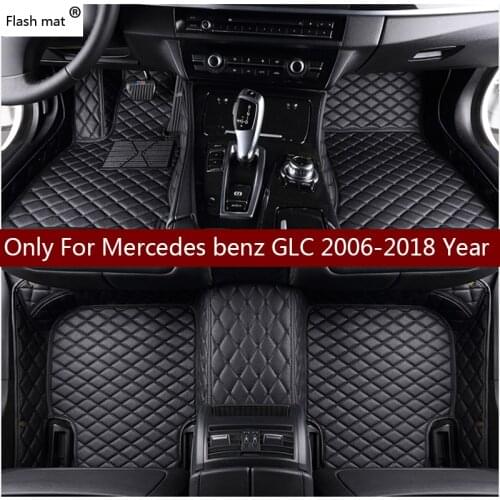 Flash mat leather car floor mats for Mercedes benz GLC 2016 2017 2018 Custom auto foot Pads automobile carpet cover