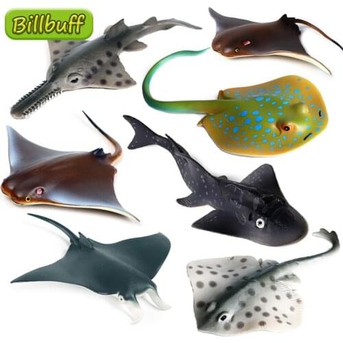Hot Sale Simulation Ocean Animal Manta Ray Model Action Figures Collection Miniature Cognition Educational Toy for children Gift