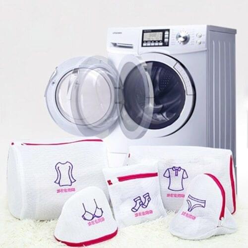 Hot sell New Family Small Tool Sock Bra Dress Zipped Laundry Washing Bag Embroidery Mesh