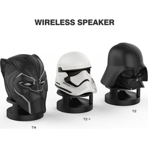 Disney Black Panther Star Wars Warrior White Soldier Cartoon Anime Figure Model Decoration Bluetooth Speaker Desktop Sound