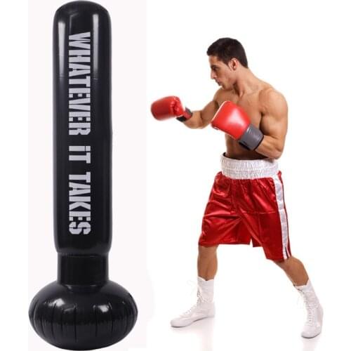 1.6M Kick Training Inflatable Boxing Punching Bag Taekwondo Sandbag Adult Children Sport Inflatable Punching Bag Boxing Pear Bag