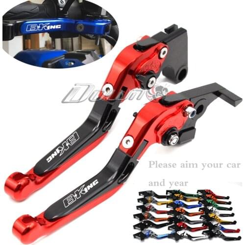 New Silver&Titanium CNC Adjustable Folding Extendable Motorcycle Brake Clutch Levers For Suzuki B-KING 2008 2009 2010 2011