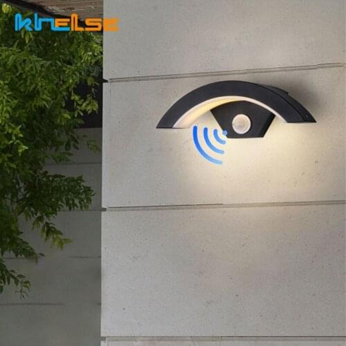 Outdoor Creative Induction Lamp Moon Shaped Waterproof Material Outdoor Column Lamp Indoor Modern Style Corridor Light