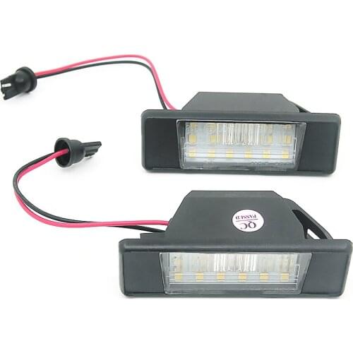 2x Error Free Xenon White LED License Plate light for Nissan Qashqai Pathfinder R51 JUKE Primera P12 X-trail car lamp