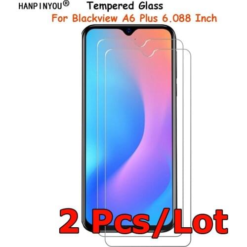 2 Pcs/Lot For Blackview A6 Plus A6plus 6.088" Tempered Glass Screen Protector Explosion-proof Protective Film Guard