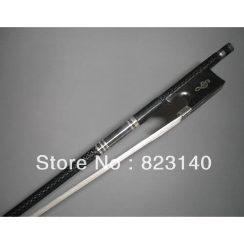 2 PCs Strong Carbon Fiber Bow with Ebony Frog 2001# All 4/4 Size White Bow Hair