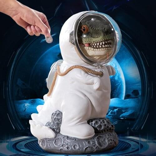 26CM Anime Figures Funny Crocodile Astronaut Resin Decoration Money Boxes Personality Cartoon Crocodile Child Gift Piggy Bank