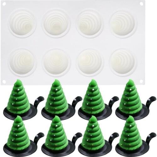 3D Christmas Tree Candle Mold Silicone Clay Soap Mould DIY Chocolate Fondant Cake Decoration for Dropship Wholesale