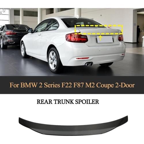 For BMW F22 F87 M2 2014 - 2019 Car Rear Trunk Spoiler Boot Lip Wing Carbon Fiber Car Trunk Wing Spoiler