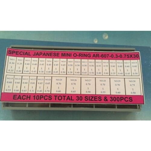 Free Shipping 300 PCs Mini Watch O-Ring for Watch Crown T-607-(0.3-0.75)*30