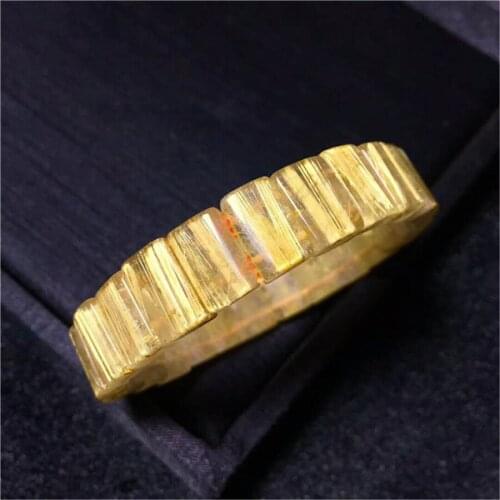 Brazil Natural Titanium Rutilated Quartz Gems Rectangle Crystal Bead Women Men Natural Stone Bracelet AAAA