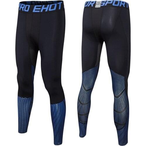 Spring and Summer Men Elastic Quick-drying Trousers Tight Running Sports Basketball Training Running Fitness Compression Pants