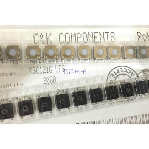 C amp; K original KSC121G patch switch 6.2 * 6.2 * 2.5 Waterproof and dustproof Tact Switch 160g efforts