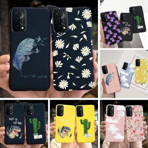 For OPPO A74 Case CPH2219 OppoA74 4G Phone Cases Silicone Fashion Painted Bumper For Oppo F19 F 19 Coque A74 A 74 4G Back Cover