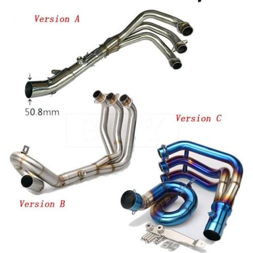 For Yamaha FZ09 2014 2015 2016 2017 FZ 09 Motorcycle Exhaust Muffler Middle Pipe and Front Link Pipe Full System